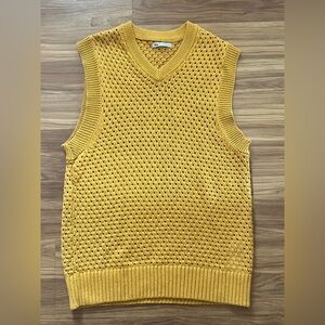 Zara Mustard Yellow Sleeveless Knit Top